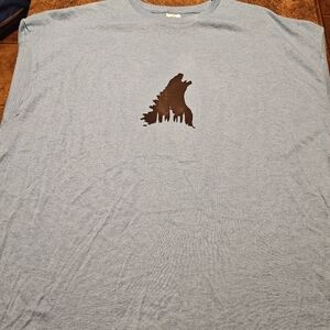 Light Blue T-Shirt with Silhouette